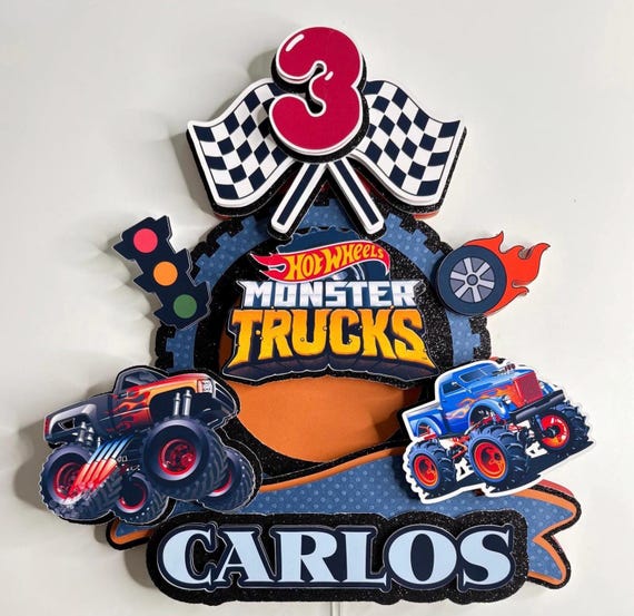 Monster Truck Cake Topper , Monster Truck Topper , Boy Theme Cake Topper , Cars Cake Topper , Truck Cake Topper