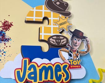 Toy Story Cake Topper, Geburtstag Tortendeko, Zwei Unendlichkeit und Jenseits, Zahl Geburtstag Cake Topper, Woody Buzz