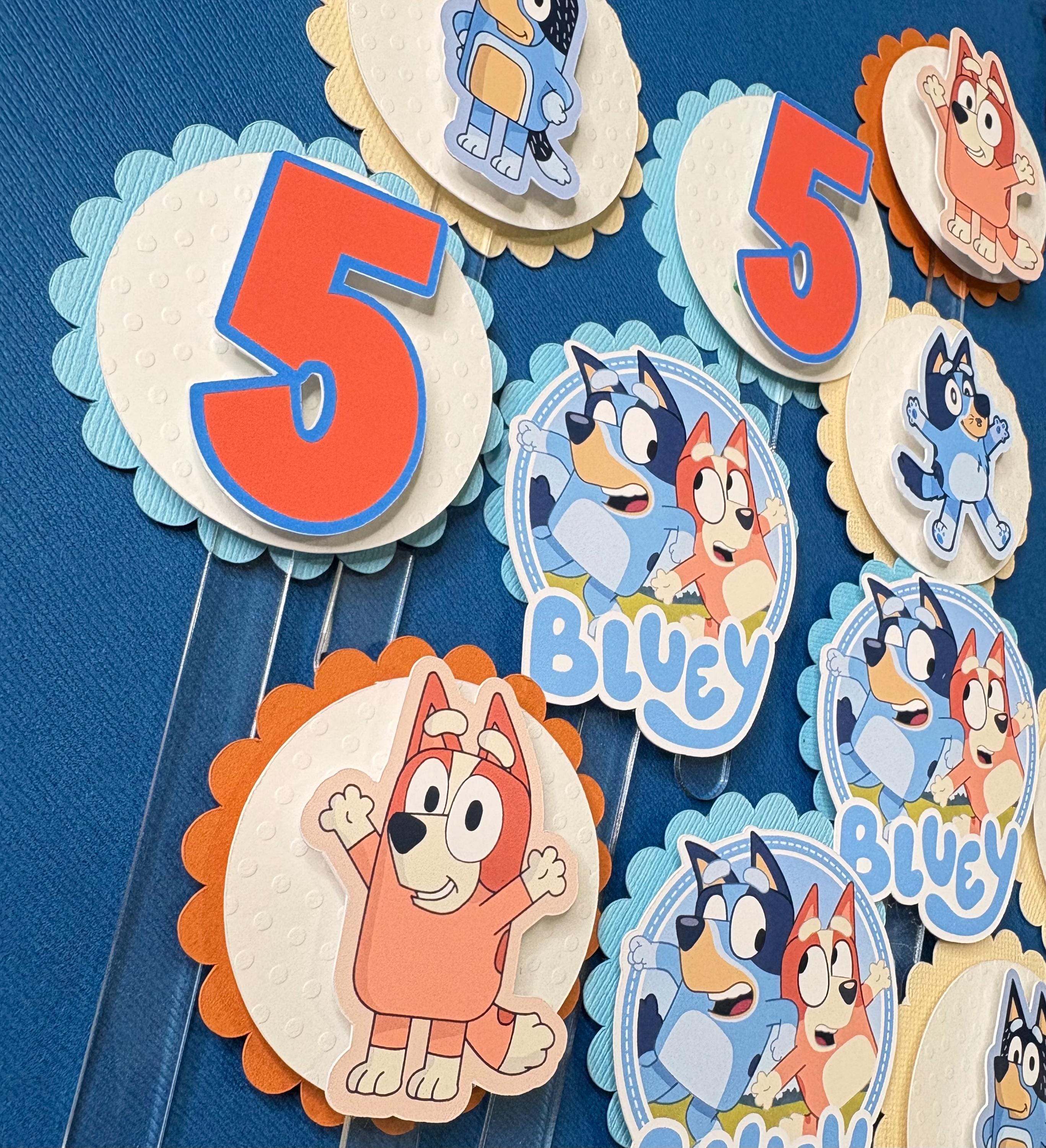 Layered 3D Bluey Toppers (Set of 12)
