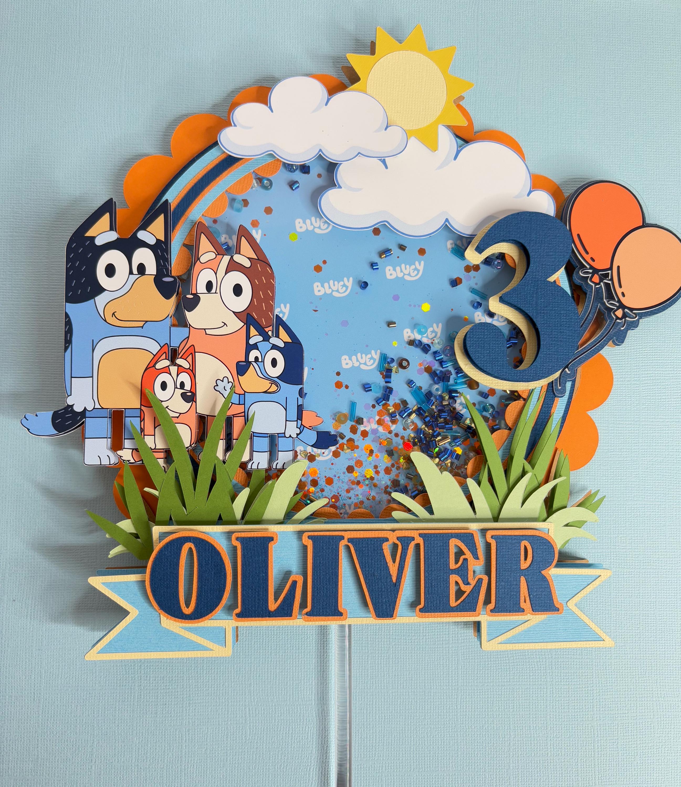 Bluey Inspired Cake Topper