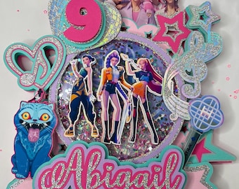 Huntrix Kpop Demon Hunter inspired Birthday Backdrop | Editable Canva Template | Digital Party Decoration | Kids Birthday Photo Booth Banner