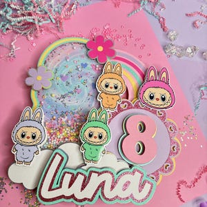 Labubu Birthday Cake Topper: Party Decor