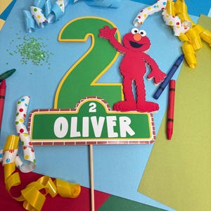 Decorazione per torta Elmo personalizzata: festa di compleanno di Sesame Street