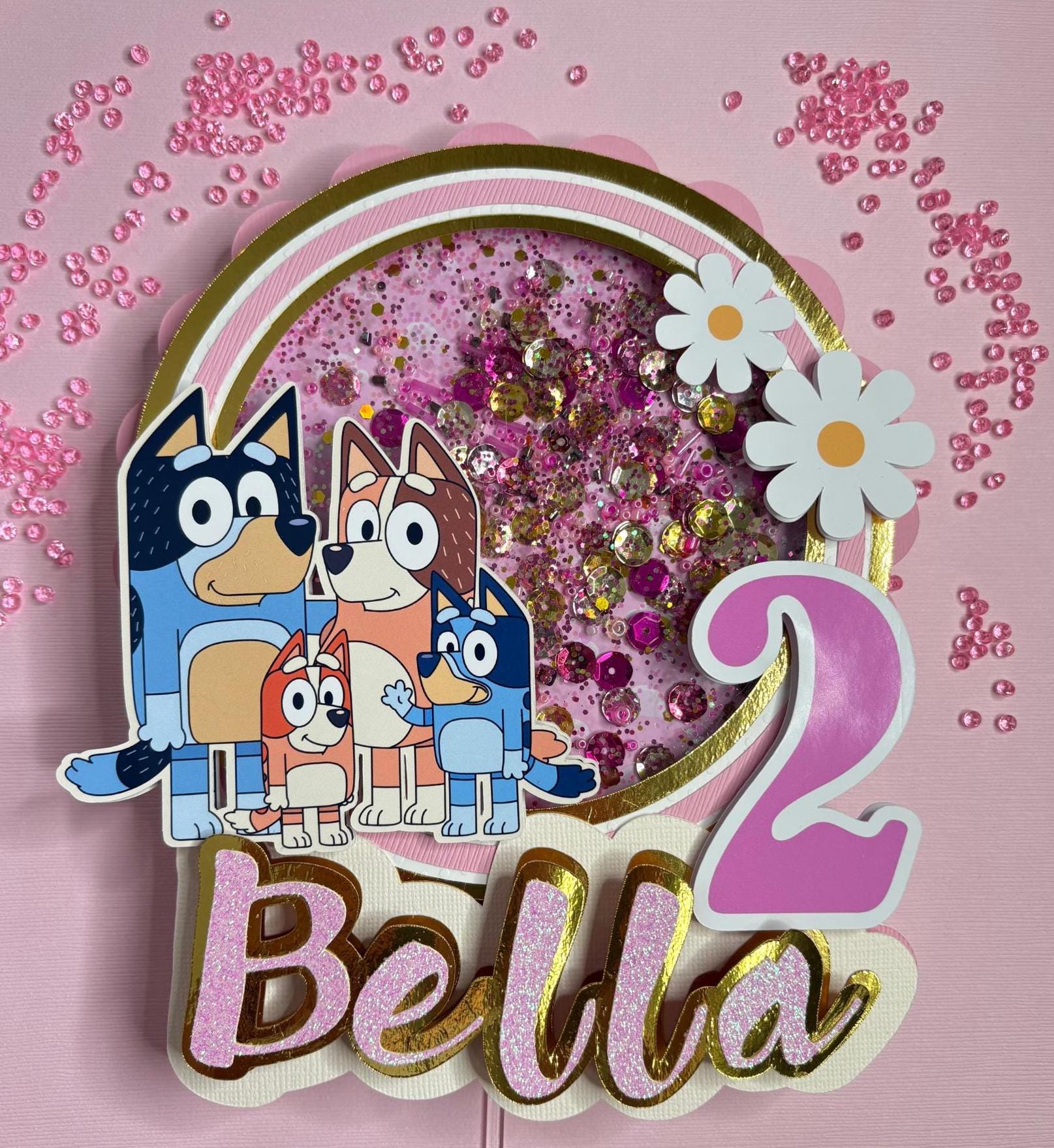 Bluey Inspired Cake Topper Decor