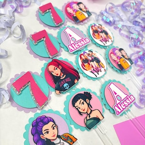 KPOP Cupcake Toppers,Demon Hunter theme , Set of 12