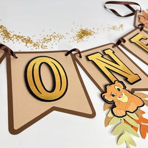Lion King First Birthday Banner, Simba Theme Party Decor