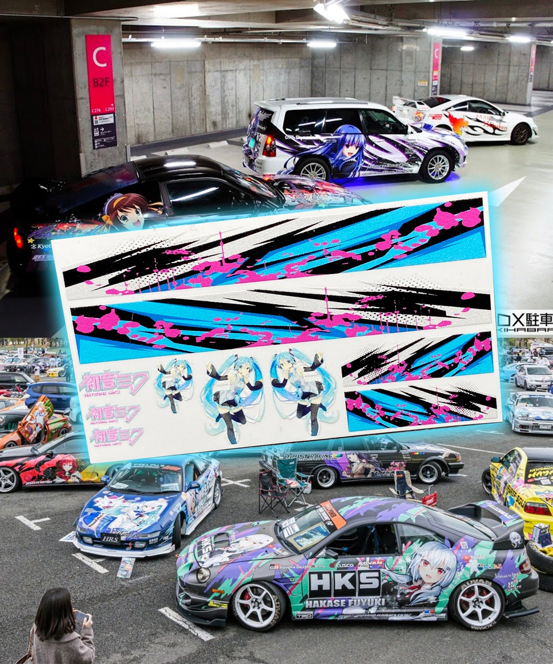 Vocaloid Itasha Waterslide Decals 164 Hot Wheels Matchbox Etsy