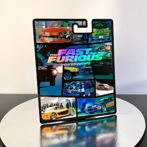 Carte personnalisée premium avec feuille holographique Tokyo Drift The Fast and Furious pour modèles HW et autres modèles 1/64