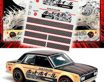 ホットウィール DATSUN510 2台 バッジステッカーセット ホットウィール DATSUN510 2台 バッジステッカーセット