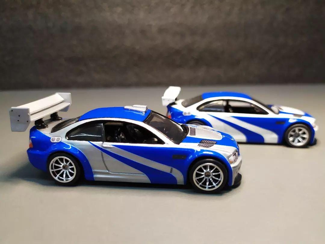 BMW M3 GTR Need for Speed Most Wanted Waterslide Decals 1:64