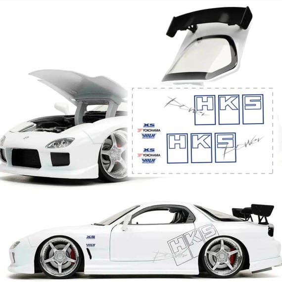 1/64 1/24 Fast&furious Mazda RX7 HKS Waterslide Decals