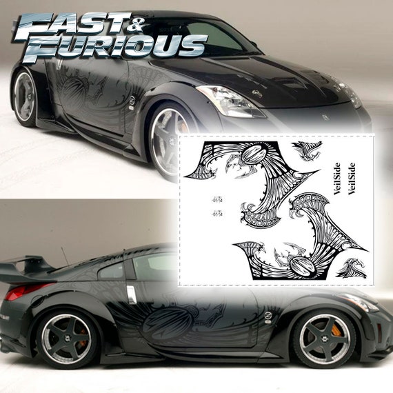 Fast furious Tokyo Drift Veilside 350z Waterslide Decals 1 64 for