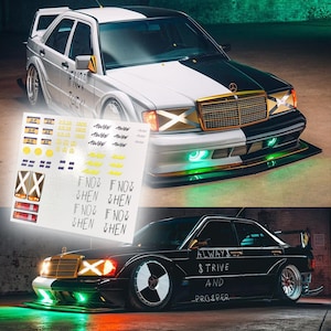 1/64 and 1/24 Asap Rocky Need for Speed Mercedes 190e Waterslide decals