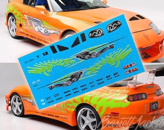 1/64 1/24 F&F Brian&#39;s Supra Waterslide decals 1:64
