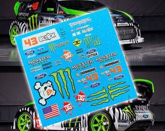 Hoonigan Ken Block's Fiesta Waterslide decals 1:64 Hot Wheels