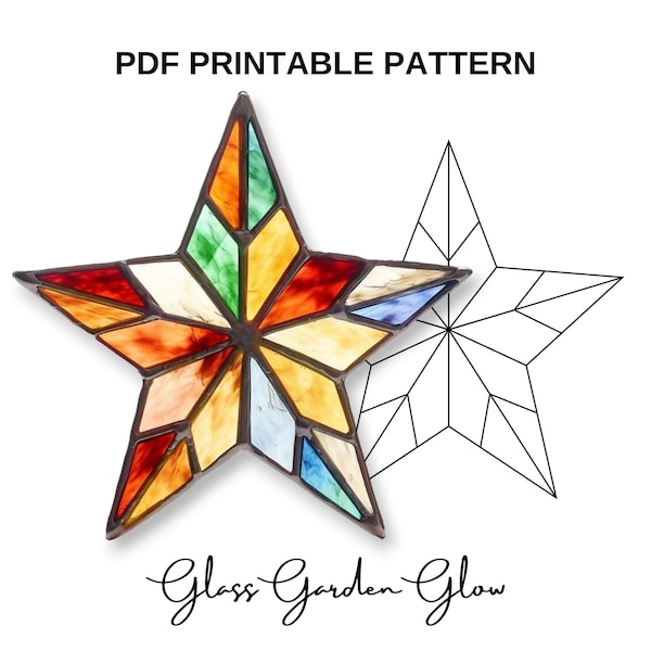 Stained Glass Star - Etsy