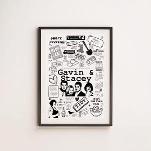 Gavin and Stacey, Print, Gavin & Stacey lovers print, What&#39;s Occurin, Wall Art, Gavin and Stacey, Poster, Quotes, Doodle, Nessa, Quotes