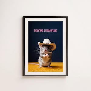 Impression de citation motivante, tout est réalisable, décoration, affiche, cadre, Noël, cadeau, déménagement, A3, A4, carte postale, souris, vif