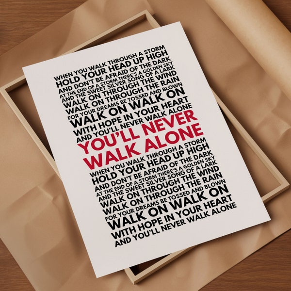 Liverpool Poster | Liverpool Print | Liverpool Fan Print | Wall Art | Decor | Bedroom | Fan | Football | YNWA| You'll Never Walk Alone