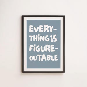 Motivierendes Zitat Druck | Alles ist figurierbar | Dekor | Poster | Rahmen | Weihnachten | Geschenk | Beweglich | Postkarte | Lebendige | Physisch