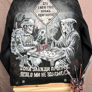 Unique Acrylic Artwork on Clothing | Custom denim in order. Hand Painted Denim Jacket – Unique Wearable Art | Personalized Design