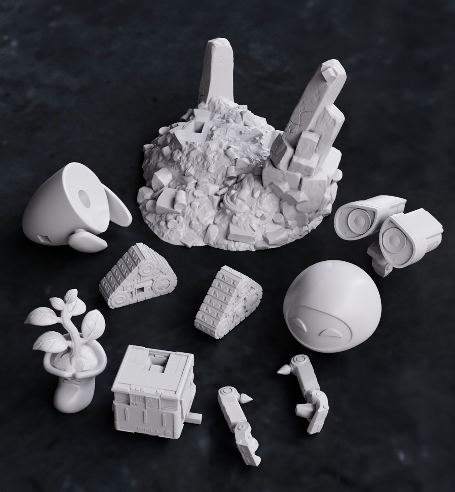 Walle and Eve STL Walle 3D Model Walle 3D Print Files Etsy