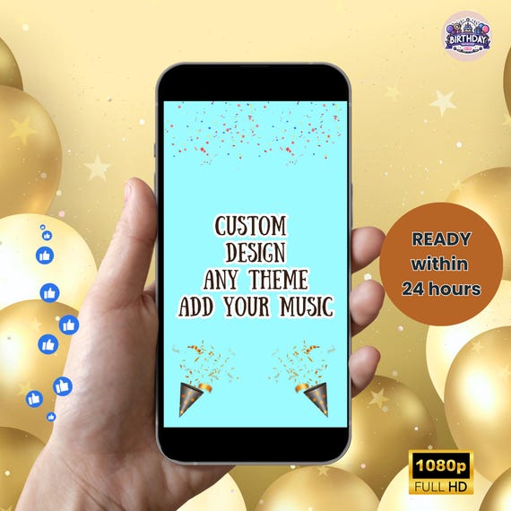 Custom Video Invitation | Personalized Digital Birthday Invite | Animated Invite | Made to Order