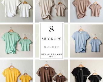 Mama & Me Bella Canvas Mockup Bundle: Passende T-Shirt Designs (digitaler Download)