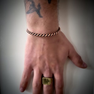 Women’s Men’s Copper Bracelet - Antique Brown - Christmas Gift Bracelet - Unisex