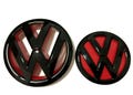 VW Golf MK6 ABS Badge Emblem Replacement Set: Gloss Black/Red product logo