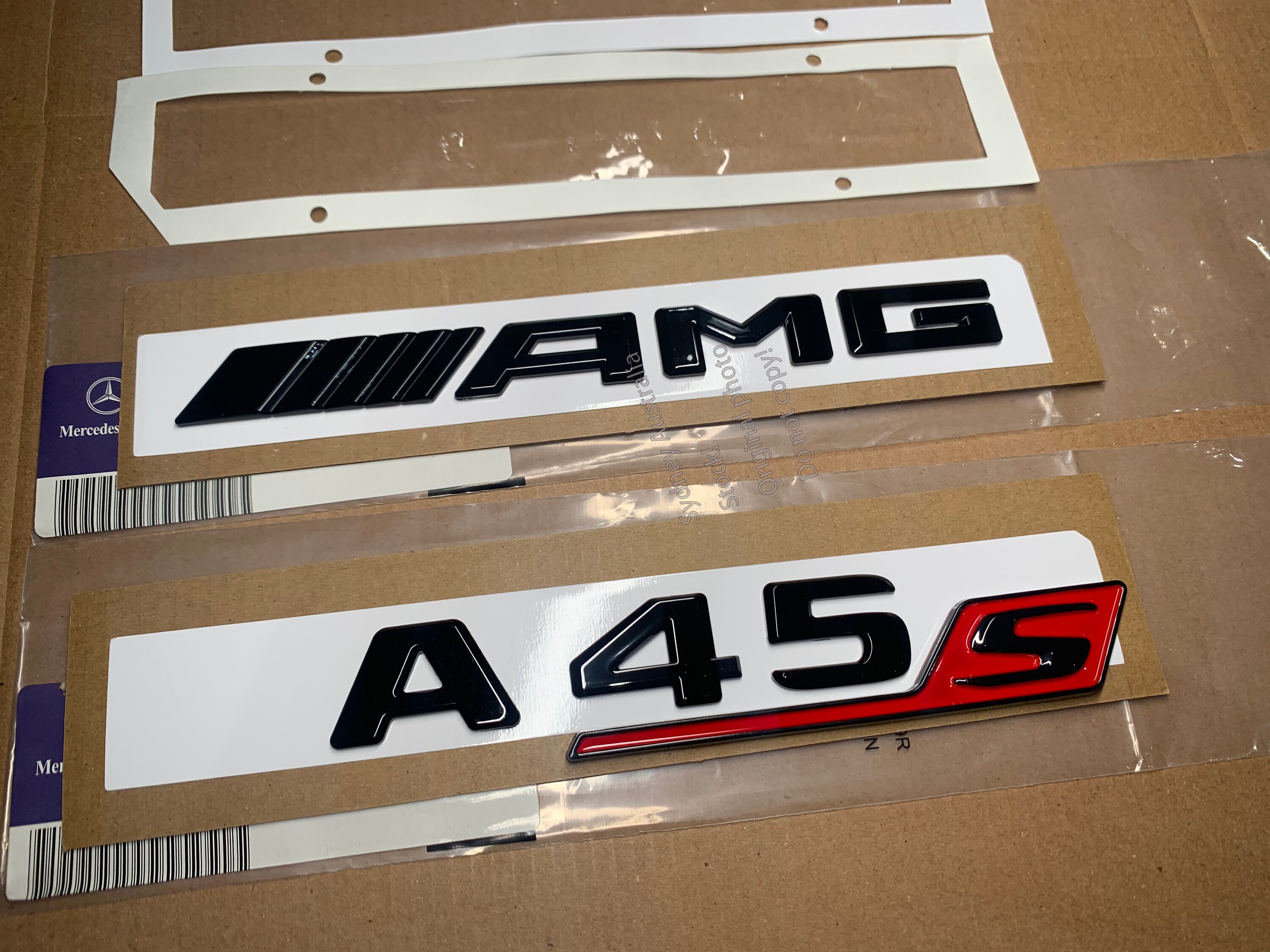 3D ABS Black A45S Logo Turbo 4MATIC Badge Car Rear Star 3D ABS Black A45S Logo Turbo 4MATIC Badge Car Rear Star