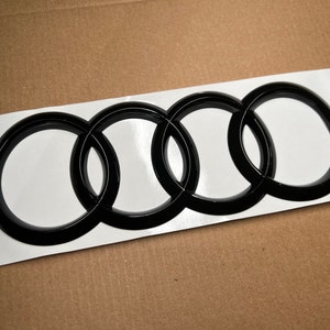 Emblème arrière incurvé Audi haute température noir brillant/noir mat pour Audi A7 S7 RS7 Hatch Sportback