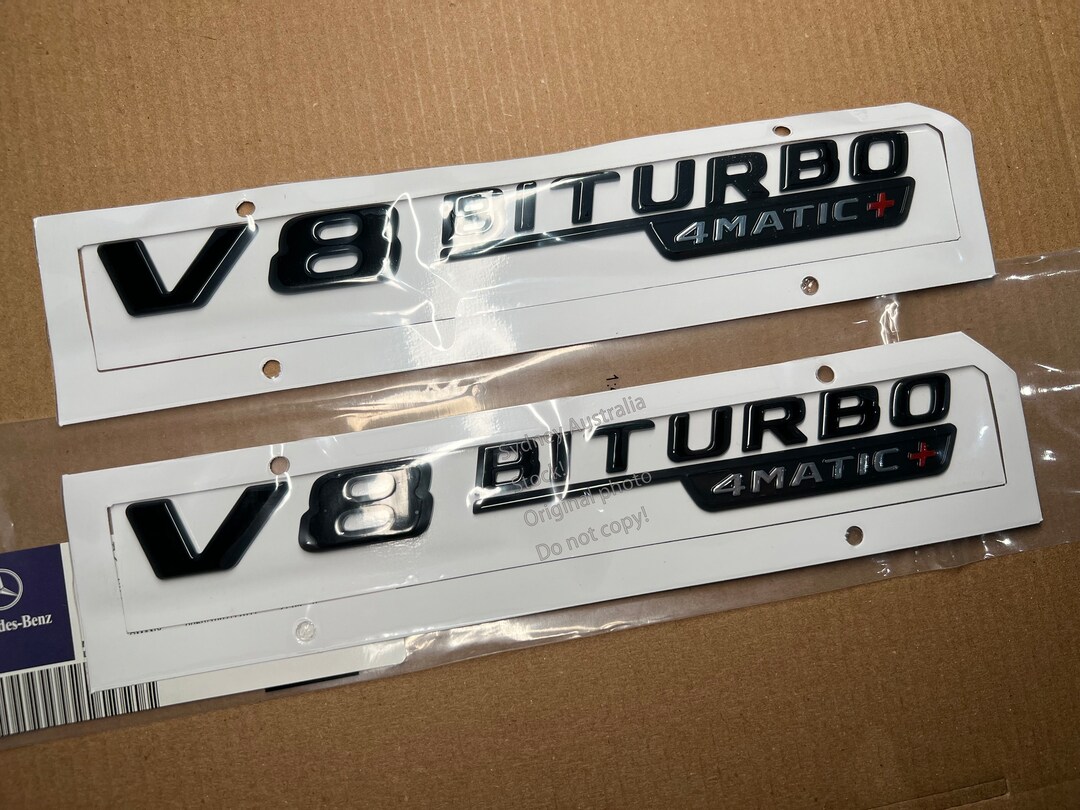 Small 4matic Sticker V8 Biturbo 4matic+ Emblem Sticker Set - Gloss/matte Black - Etsy