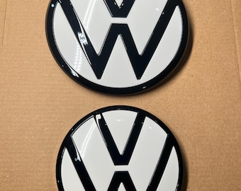 High Quality VW Hatch Grille Rear Gloss Black White Badge Emblem Replacement Set for VW Golf 8 MK8 GTI R