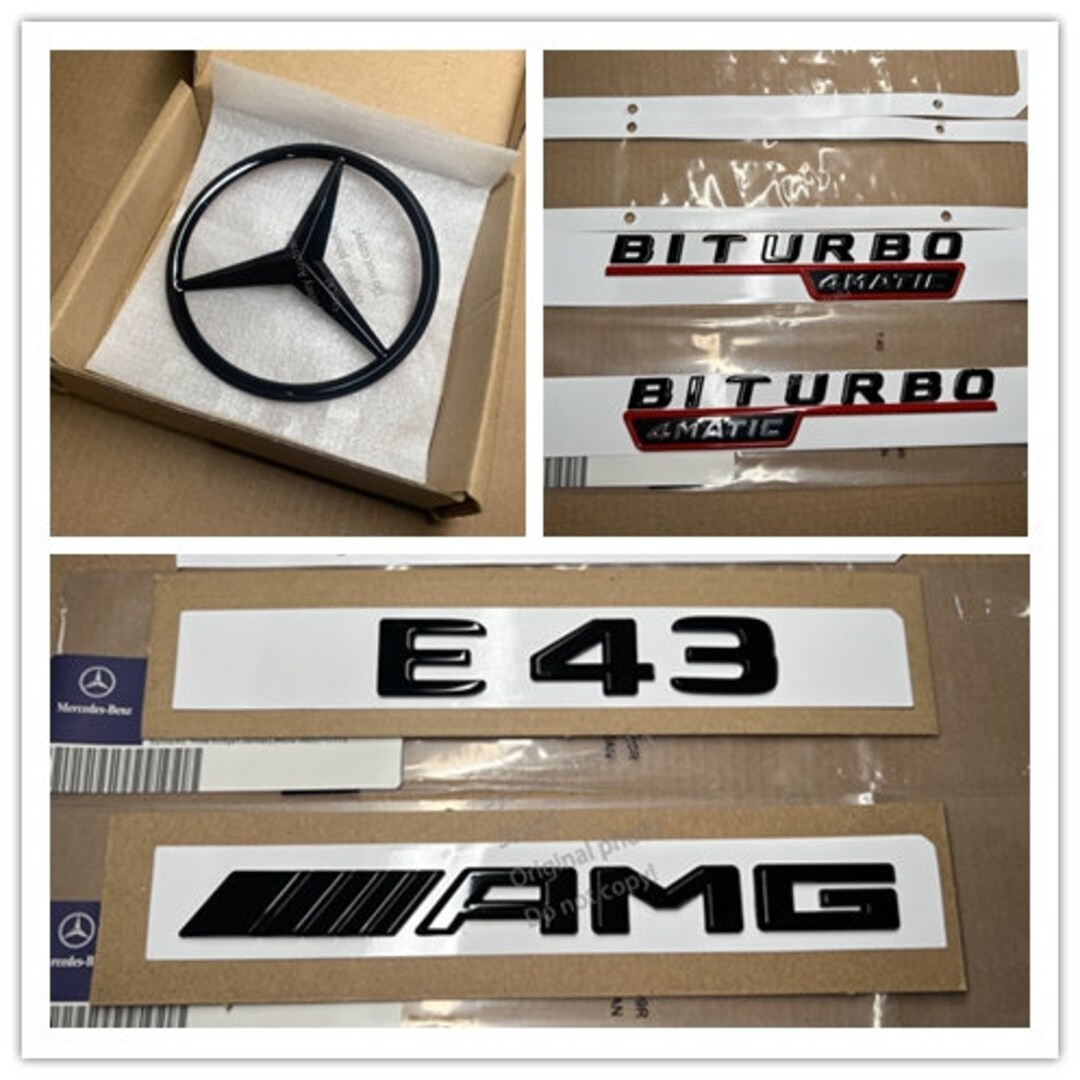 Gloss Black AMG E43 Biturbo 4matic Emblem: ABS Sticker for Benz W213 - Etsy