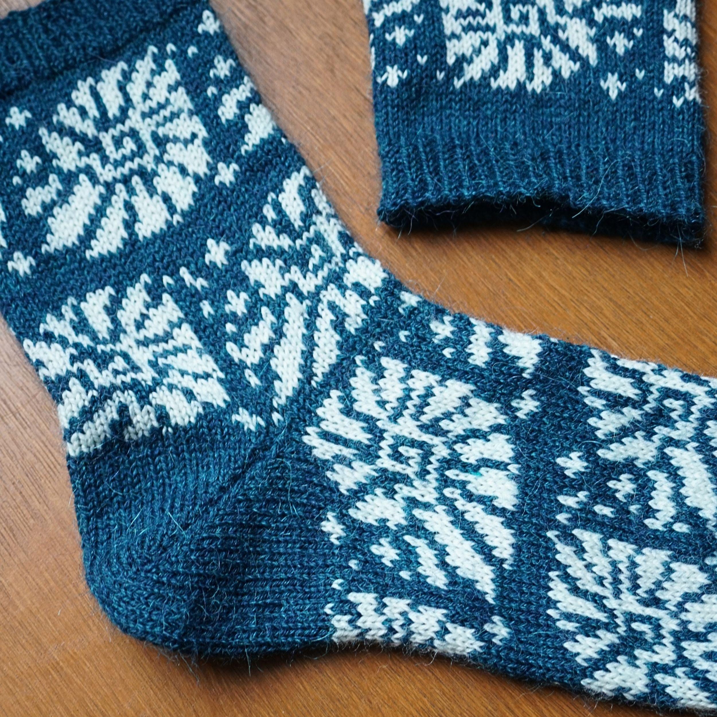 Deepwater Relics Ammonite Sock Knitting Pattern PDF | Fossil Colourwork ...