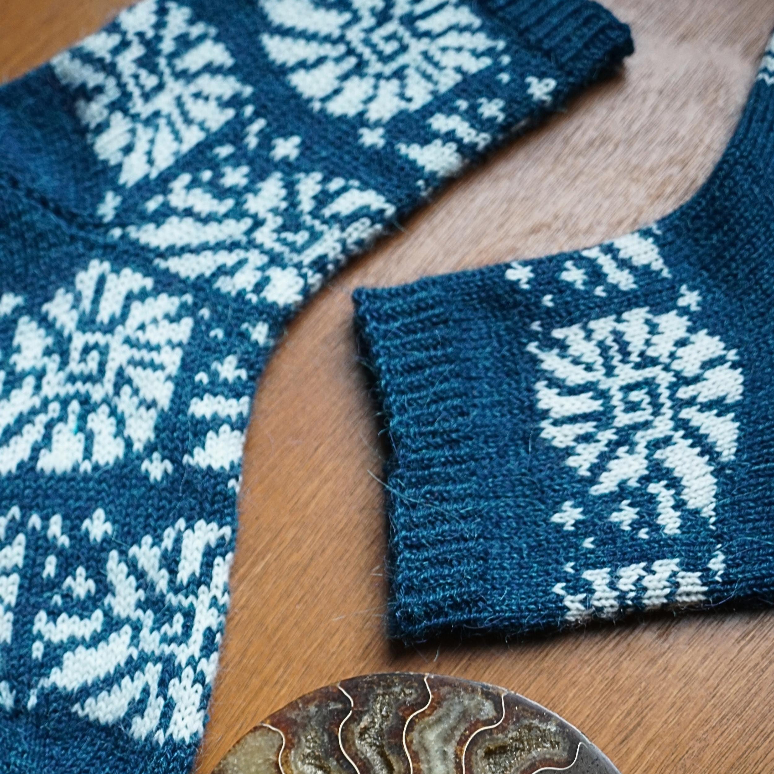 Deepwater Relics Ammonite Sock Knitting Pattern PDF | Fossil Colourwork ...