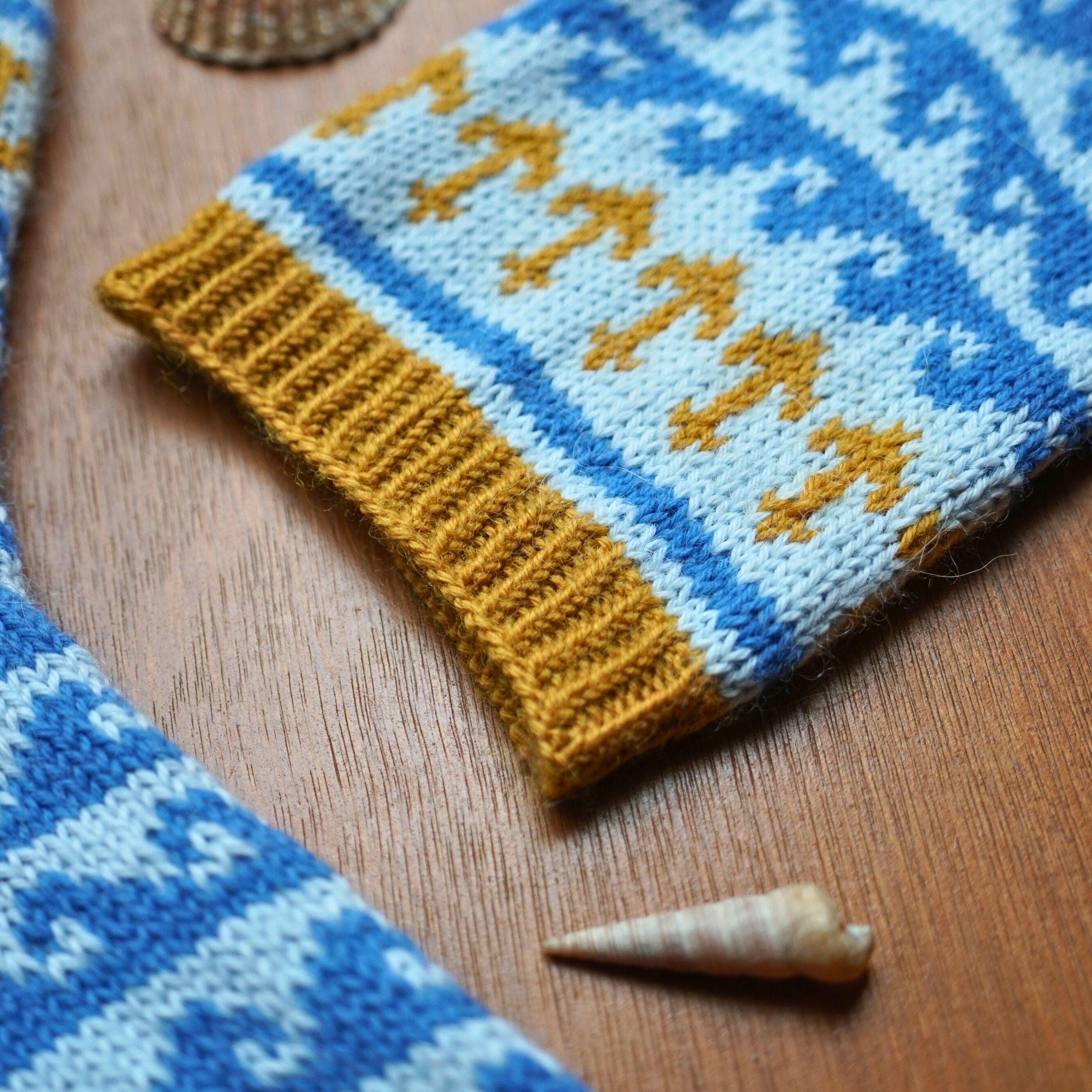Making Waves Socks Knitting Pattern | Nautical Colourwork Sock Knitting ...