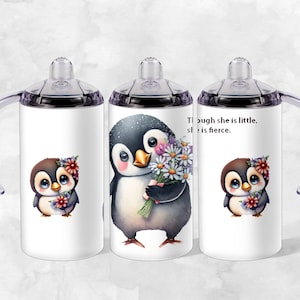 PNG - Toddler - Penguins - Penguin - Sippy Cup - Baby - Tumbler Wrap - Sublimate - Digital Download - Design Download
