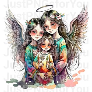 CLIPART - Angel Bundle (3 Images) - Instant Download-  PNGs - Design Download - Digital Download