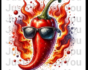 CLIPART - Chili Peppers (3 Images) - Chilies - Habanero Chili Pepper - PNGs - Digital Downloads - Graphic Design