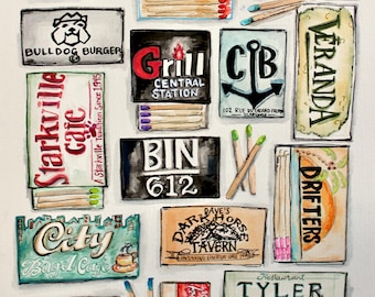 Starkville Matchbox Print