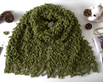 SOFT MOSS SCARF - unique piece