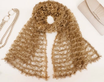 BEIGE SPARK SCARF - unique piece