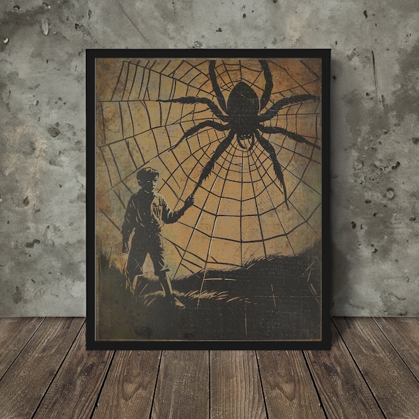 SPIDER FRIEND Art Poster, Retro ARACHNID Wall Art, Arachnophobia Art Print, Spider Tarantula Gift, Bug Insect Decor, Arachnology Gift Idea