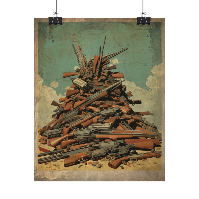 GUN WALL ART, Assault Rifle Poster Print, Gun Wall Art, Gun Rifle Home