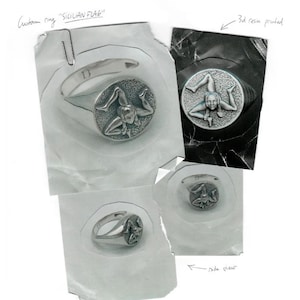 Sicilian Flag Signet Ring