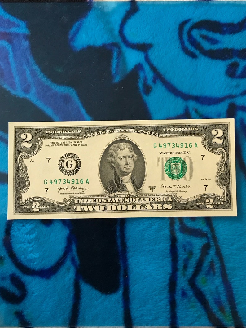 2 Dollar Bills USA Uncirculated Currency. Two Dollar Bill Etsy UK