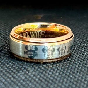 Musring i roséguld, gratis gravyr på insidan av volfram 6 mm eller 8 mm bild 8