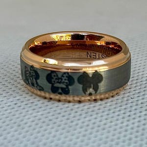 Musring i roséguld, gratis gravyr på insidan av volfram 6 mm eller 8 mm bild 9